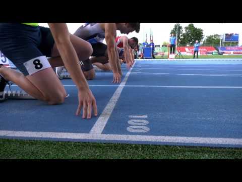 Adam Balcerek - złoty medal w biegu na 100 m - 10.30' / 36. PZLA MP U23 Lublin 2019 [29.06.2019]