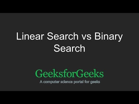 Linear Search vs Binary Search | GeeksforGeeks