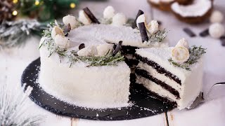 Chocolate Coconut Christmas Cake - Magic Christmas Cake
