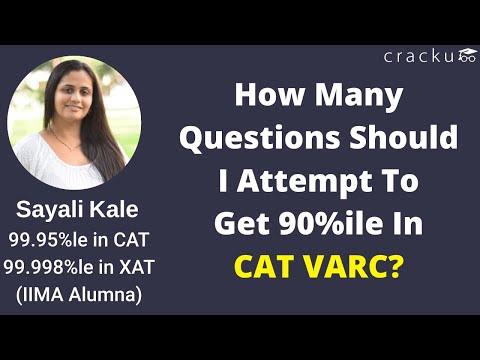 No. of questions to get 90%ile in CAT VARC?