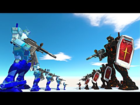 War in City | Growing Ice Gundam RX-78 vs Hell Itself - Animal Revolt Battle Simulator