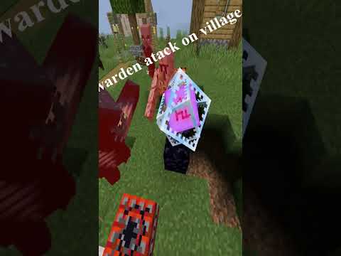 Insane Warden Attack on Village! Must See! #Minecraft