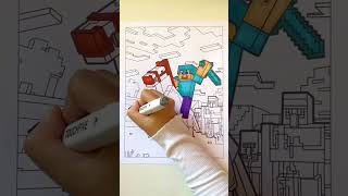 Minecraft Coloring Pages (Super Cool!) #shorts
