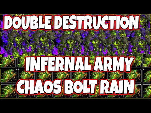 Infernal Army & Chaos Bolt Rain - Double Destruction Warlock 9.2 - 4 Tier Set PvP