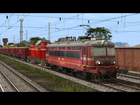 Trainz 12: From Mezdra to Beli Izvor and back by freight train with locomotives 44 123 and 55 032