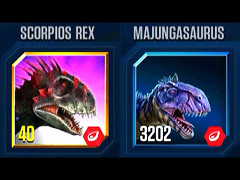 BATTLE STAGE SUPERSAURUS SCORPIOS REX VS MAJUNGASAURUS | JURASSIC WORLD THE GAME