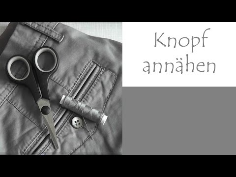 Knopf annähen (ohne durchzustechen)