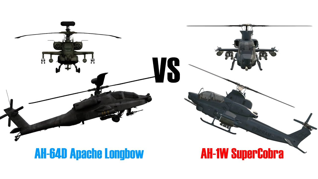 Boeing AH-64D Apache Longbow VS Bell AH-1W SuperCobra