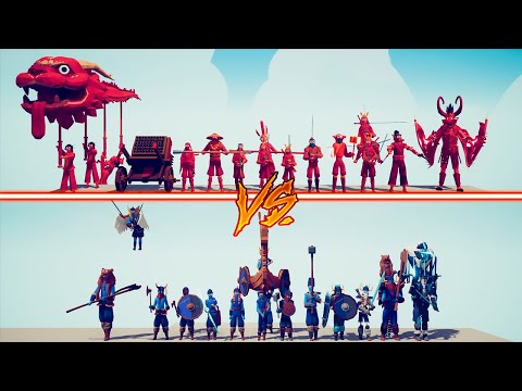 MEGA VIKING TEAM vs MEGA DYNASTY TEAM - Totally Accurate Battle Simulator | TABS