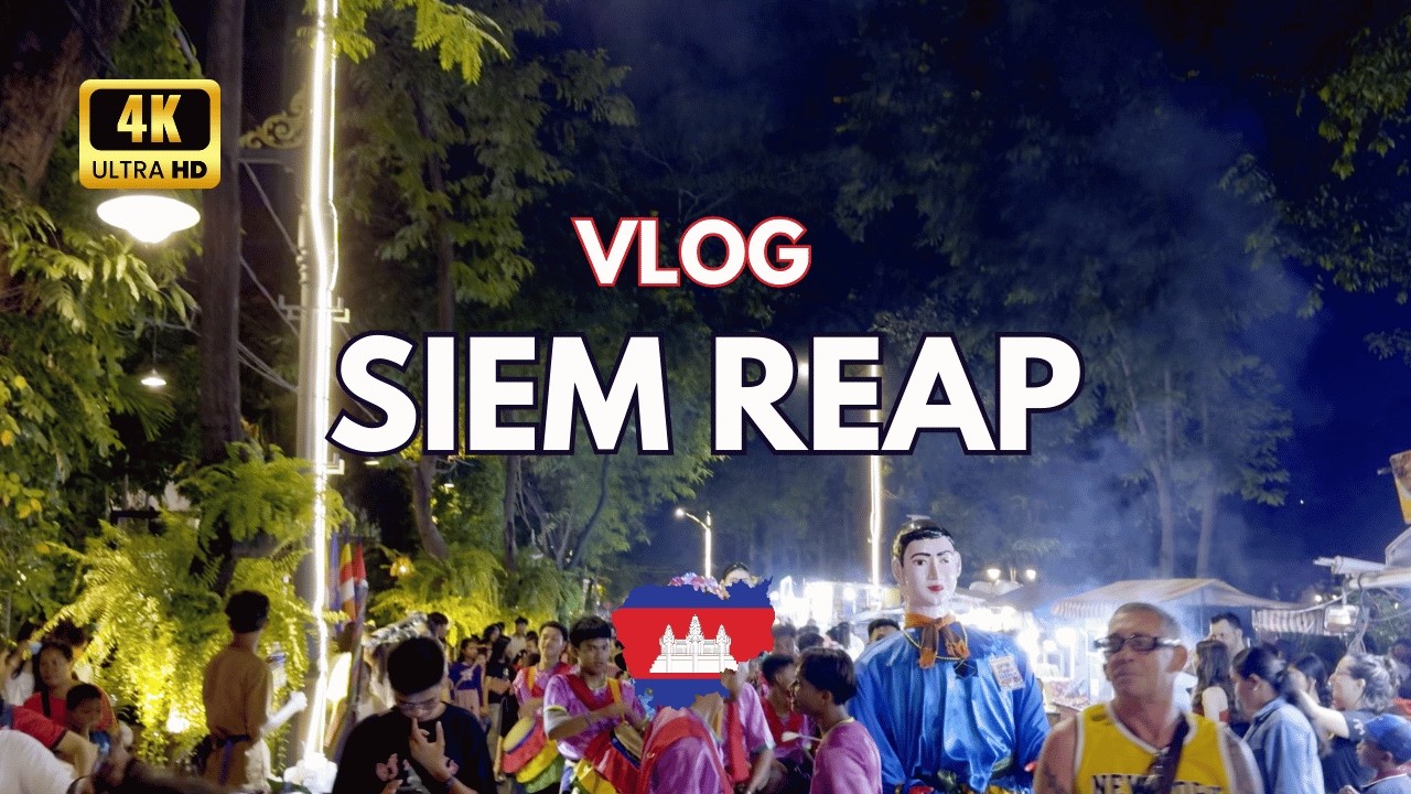 [4K Ultra HDR] 🇰🇭 Siem Reap Comes Alive: Cambodia's Stunning Water Festival 🌊🎉 #tingmong