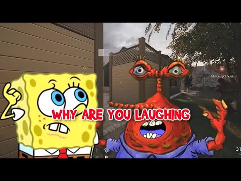 soup breaking character and laughing at his own joke