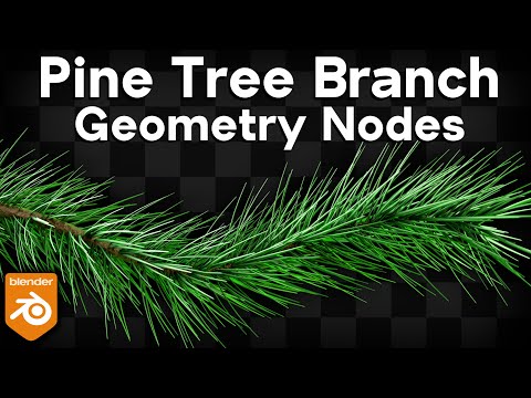 Pine Tree Branch - Geometry Nodes (Blender Tutorial)