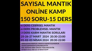 SAYISAL MANTIK KPSS DGS ALES Online Ücretli Kamp Bilgilendirme 2024  DGS KPSS AL
