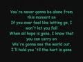 Never goona be alone by Nickleback with lyrices ...