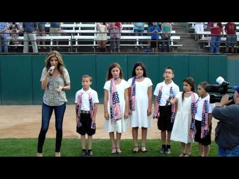 National Anthem Girl singing with Dalet Group