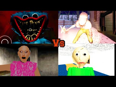 Baldi vs gorgeous granny vs huggy wuggy vs Evil Emily [ JUMPSCARE]