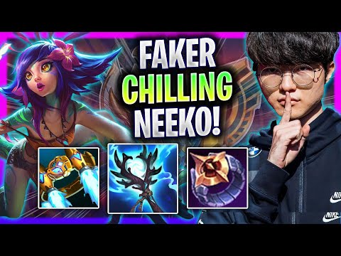 FAKER CHILLING WITH NEEKO MID! - T1 Faker Plays Neeko Mid vs Leblanc! | Season 2024