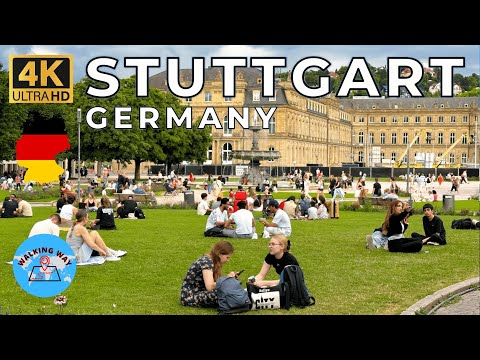 Stuttgart, Germany Walking Tour - Hot Summer Walk 🔥 2025 - 4K 60fps