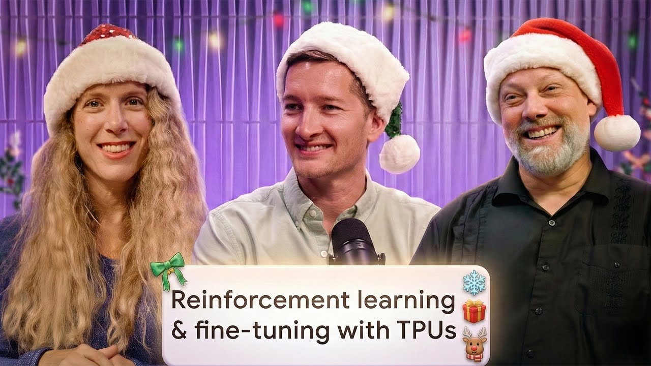 A video podcast discussing reinforcement learning and fine tuning on TPUs