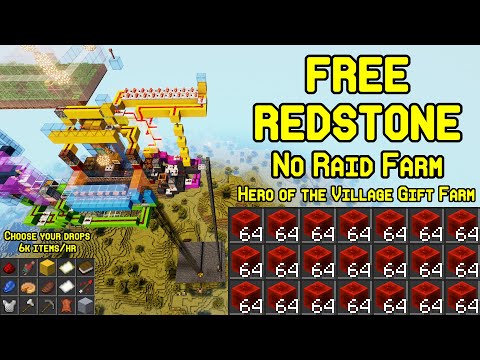 Hero of the Village Farm - Free Redstone - No Raid Farm