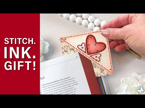 Make a Stitched Corner Bookmark with Dies | Easy & Elegant Handmade Gift