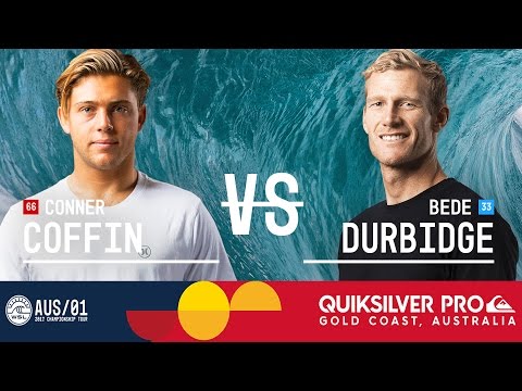 Conner Coffin vs. Bede Durbidge - Quiksilver Pro Gold Coast 2017 Round Two, Heat 9