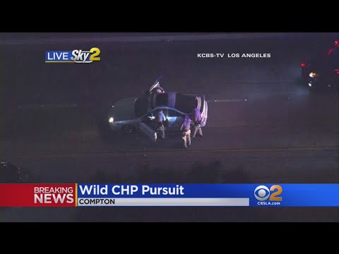 Wild Police Pursuit Ends In Compton