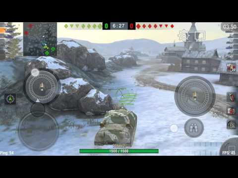 Game Play in WoT Blitz. Type 62 Dragon and Obj 704