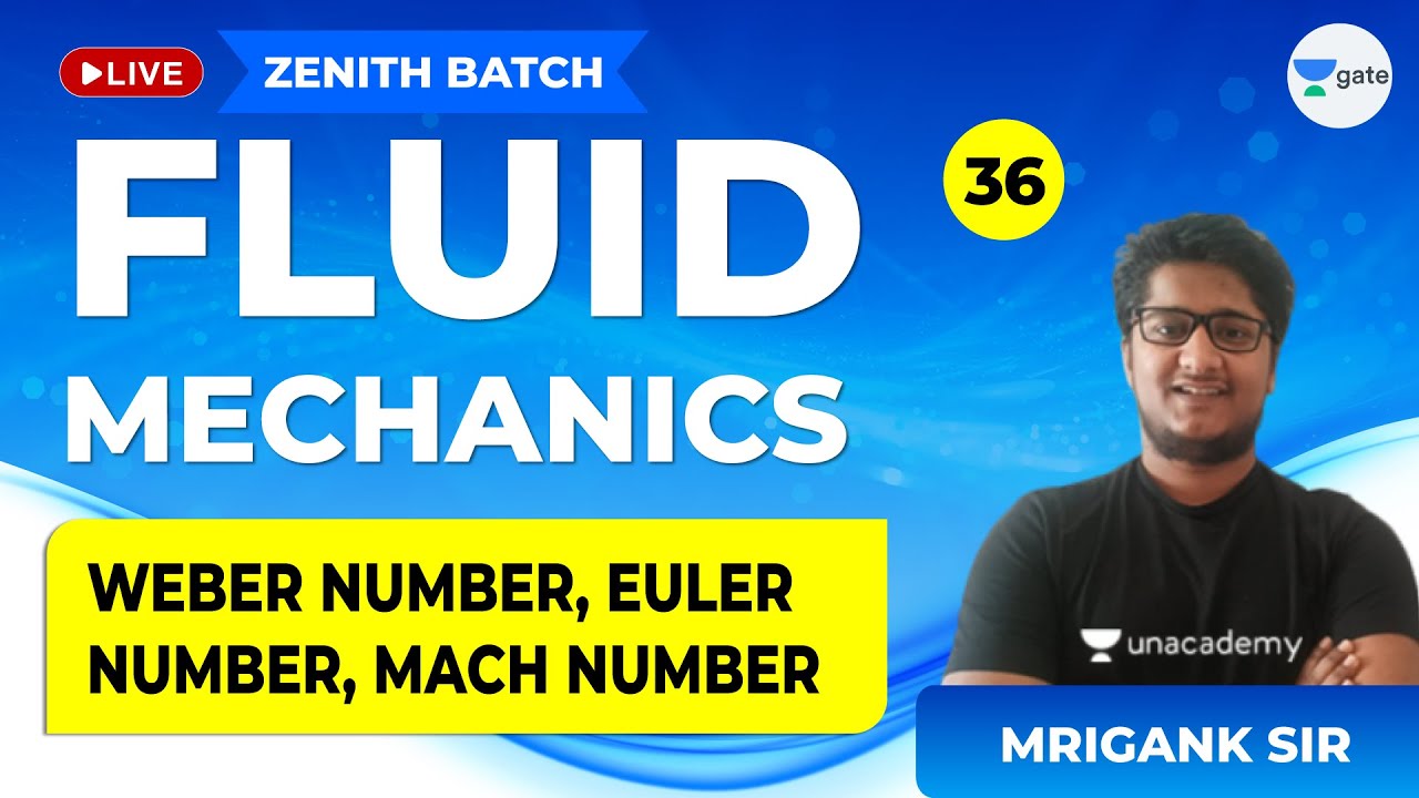 Weber Number, Euler Number, Mach Number | Lec 36 | Fluid Mechanics | GATE CE | Mrigank Sir