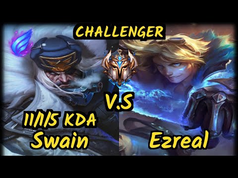 Satorius (SWAIN) vs EZREAL - 11/1/5 KDA BOTTOM ADC CHALLENGER GAMEPLAY - EUW
