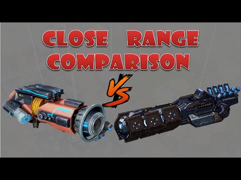Devastator vs Nucleon heavy weapon close comparison war robots