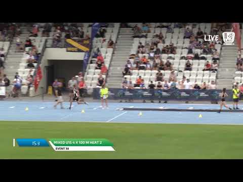 Mixed U15 4 x 100m Heat 2 - 2018 SUBWAY State Relay Championships // LAVicTV