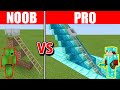 Minecraft NOOB Vs PRO AMUSEMENT PARK BUILD CHALLENGE
