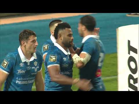 TOP 14 - Essai de Vilimoni BOTITU (CO) - Montpellier Hérault Rugby - Castres Olympique