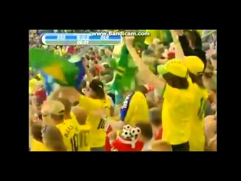 Incredible Goal by Hulk - Brazil 1 - 0 Denmark - 26/05/2012