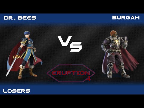 Eruption 4 Smash 4 - Dr. Bees?(Marth) vs Burgah (Ganon) - Losers