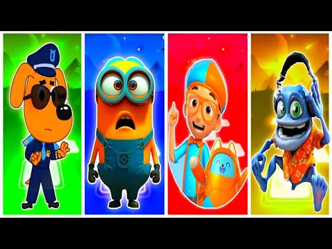 Team sheriff labardor 🤭 minions 🆚 blippi 🆚 crazy frog 🆚🎶 Tiles Hop EDM Rush