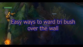 Easiest ways to ward tri-bush over the wall | League of Legends Ward guide