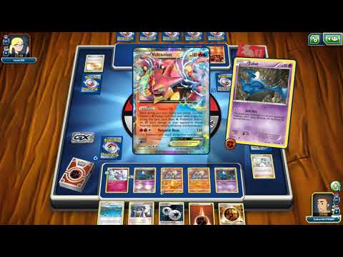 Pokemon TCG Online Gliscor Lycanroc GX VS Volcanion EX!