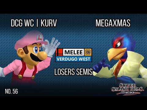 Melee @ Verdugo #56 - DCG WC | Kurv (Luigi) VS MegaXmas (Falco) - SSBM - Losers Semis