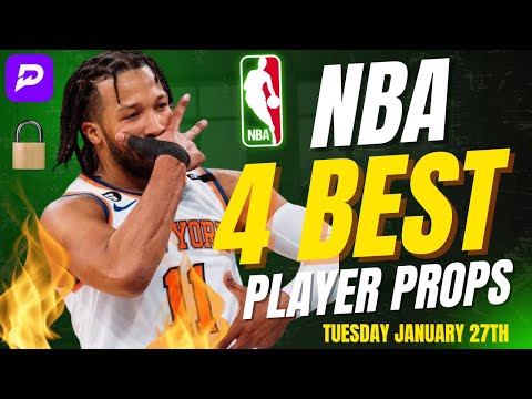 NBA PRIZEPICKS TODAY | 4 BEST PLAYER PROPS | TUESDAY | 1/27/2025 | FREE NBA Best Bets