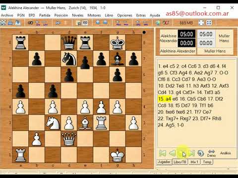 Alekhine a and muller h  1 0     1282