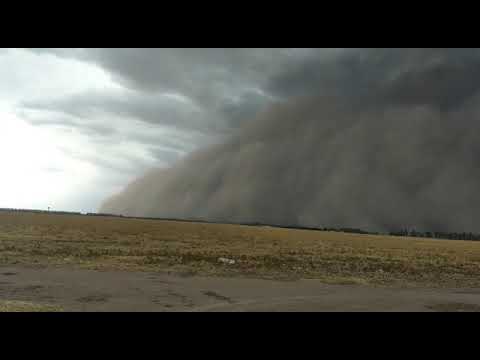 Fuerte tormenta de viento, lluvia y granizo en el sur de Córdoba