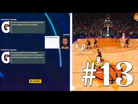 NBA 2K21 MYCAREER EP #13 - Can PRO Difficulty Get Badges Up Just As FAST? GATORADE ENDORSEMENT 📜