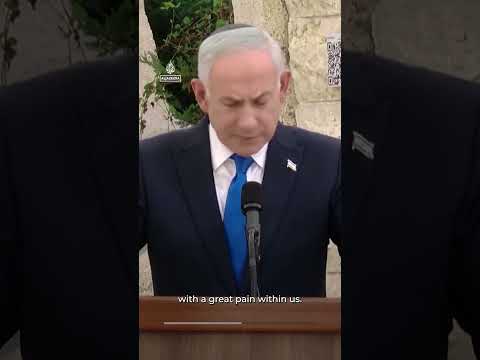 Protester interrupts Netanyahu’s speech at October 7 memorial | AJ #shorts