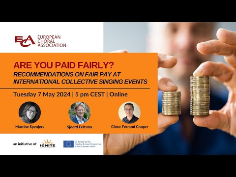 IGNITE Webinar "Are you paid fairly? Recommendations on fair pay at international choral events"