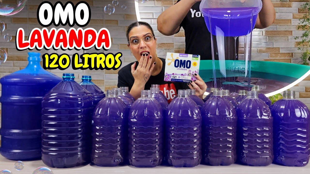COM 500 GRAMAS DE SABÃO EM PÓ OMO LAVANDA FIZ 120 LITROS DE LAVA ROUPAS INCRÍVEL PERFUMADO/ POTENTE