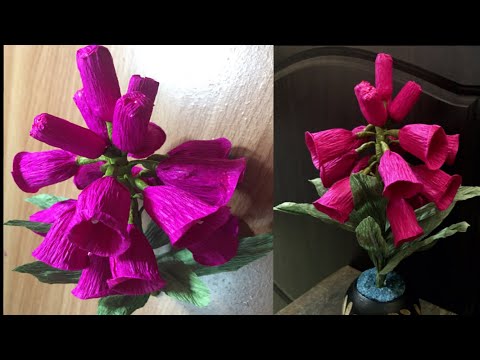 DIY | How To Make Bell Flowers From Crepe Paper | DIY-Beauty Of Paper