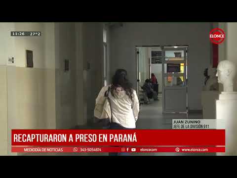 Prisoner recaptured in Paraná - Com. Tel. Juan Zunino, head of the 911 division