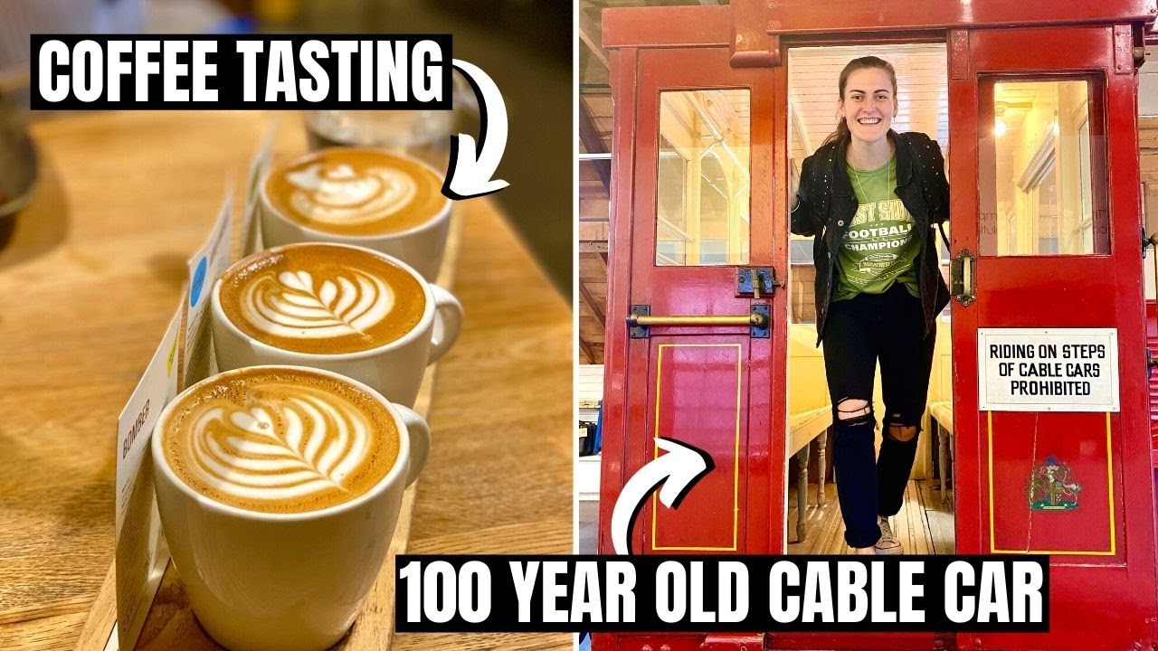 A traveler experiences Wellington Cable Car ride.